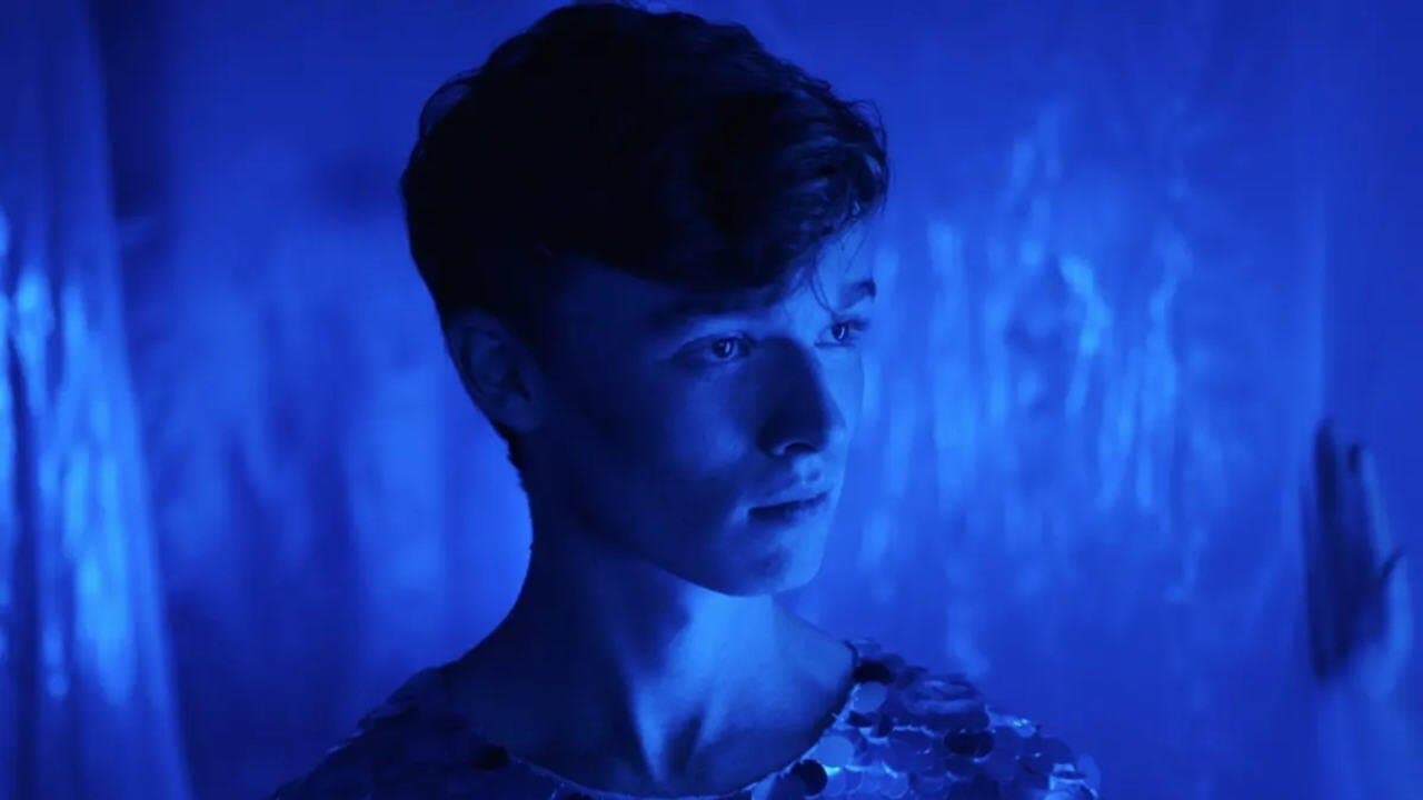 Sequin in a Blue Room (2019) backdrop